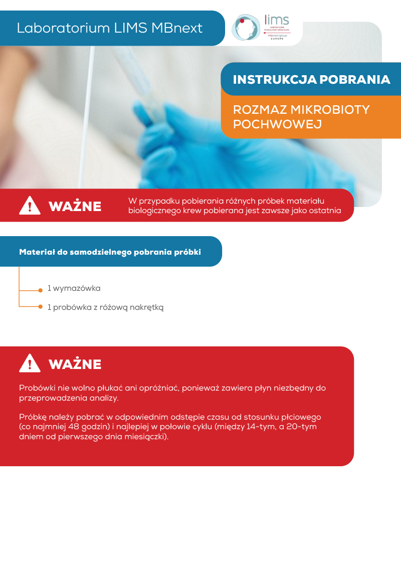 Instrukcja pobrania - Rozmaz mikrobioty pochwowej